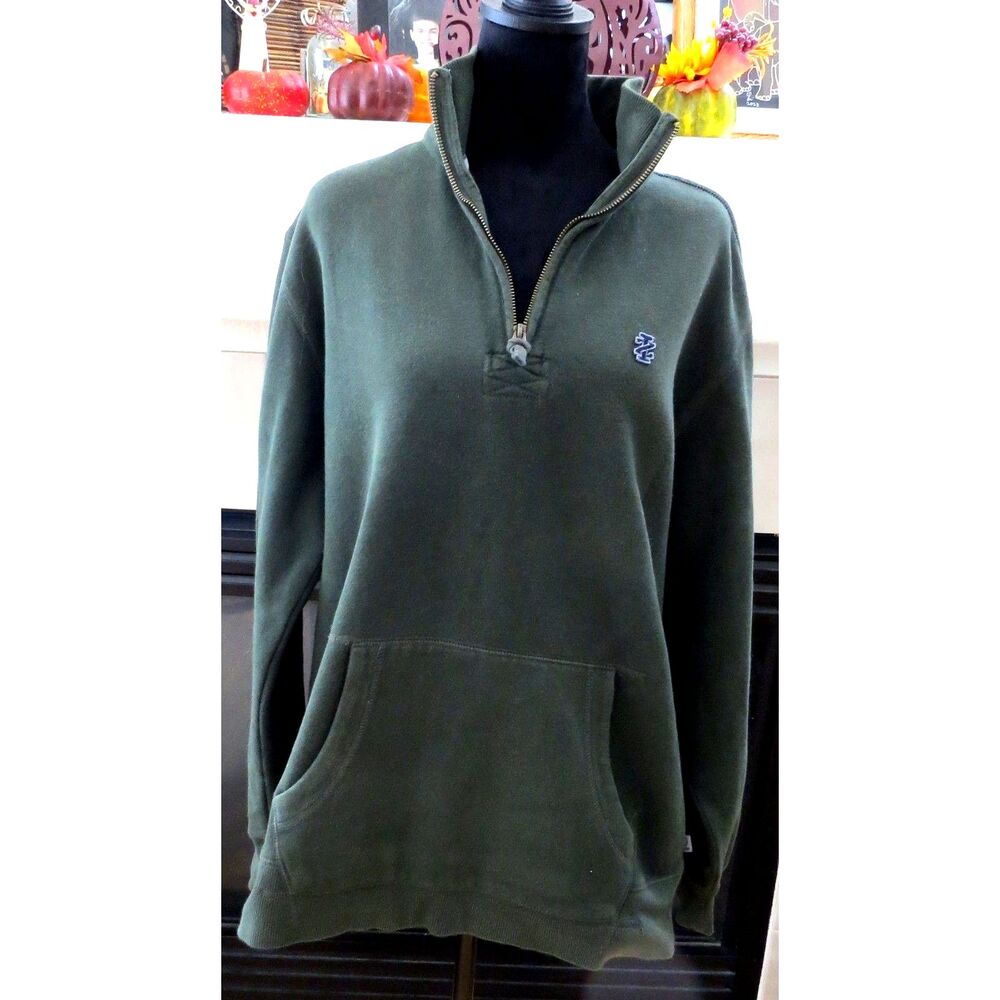Vintage Men's (or unisex) IZOD luxury Sport Fleece 1/4 zip up shirt EUC Large - Picture 1 of 8